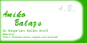 aniko balazs business card